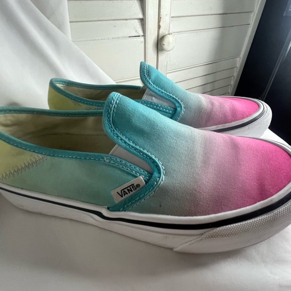 VANS Blue and Pink Ombre Slip-On Sneakers size 5 men and 6.5 woman - Picture 7 of 12
